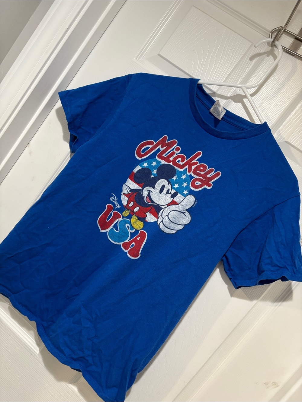 DISNEY Delta Royal Blue Mickey USA Graphic Tee